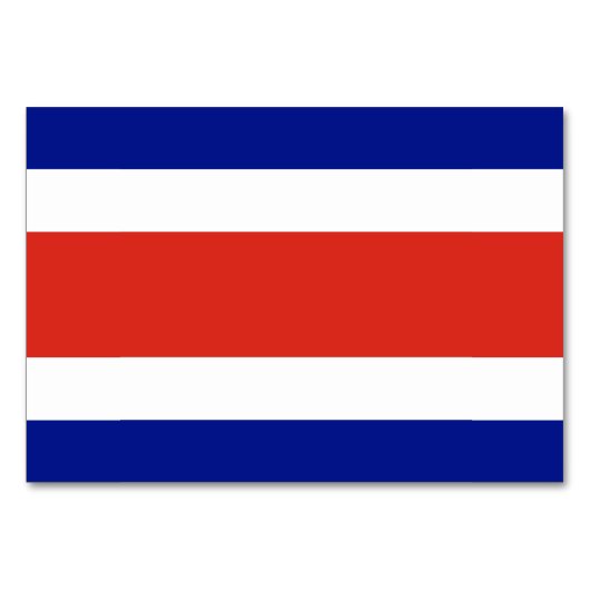Patriottische tafelkaart met vlag van Costa Rica Kaart (Achterkant)