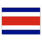 Patriottische tafelkaart met vlag van Costa Rica Kaart (Voorkant)