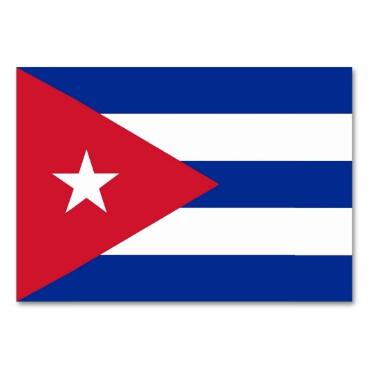 Patriottische tafelkaart met vlag van Cuba Kaart (Achterkant)