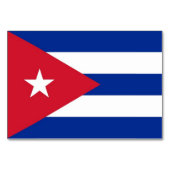 Patriottische tafelkaart met vlag van Cuba Kaart (Voorkant)