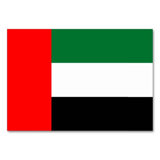 Patriottische tafelkaart met vlag van de VAE Kaart (Achterkant)