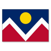 Patriottische tafelkaart met vlag van Denver, Colo Kaart (Achterkant)