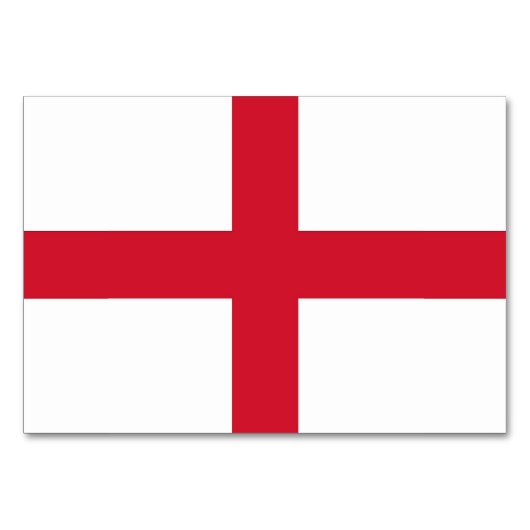 Patriottische tafelkaart met vlag van Engeland Kaart (Voorkant)