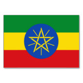 Patriottische tafelkaart met vlag van Ethiopië Kaart (Voorkant)