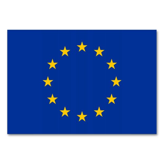 Patriottische tafelkaart met vlag van Europese Uni Kaart (Achterkant)