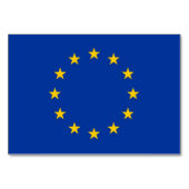 Patriottische tafelkaart met vlag van Europese Uni Kaart (Voorkant)