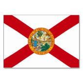 Patriottische tafelkaart met vlag van Florida Kaart (Achterkant)
