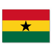 Patriottische tafelkaart met vlag van Ghana Kaart (Achterkant)