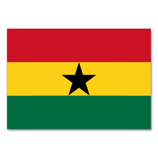 Patriottische tafelkaart met vlag van Ghana Kaart (Achterkant)