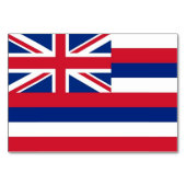 Patriottische tafelkaart met vlag van Hawaii Kaart (Achterkant)