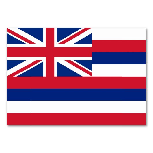 Patriottische tafelkaart met vlag van Hawaii Kaart (Voorkant)