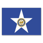 Patriottische tafelkaart met vlag van Houston Kaart (Voorkant)