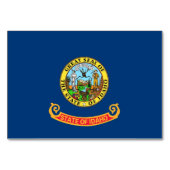 Patriottische tafelkaart met vlag van Idaho Kaart (Voorkant)