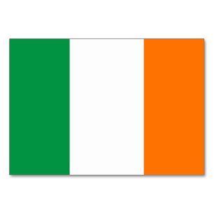 Patriottische tafelkaart met vlag van Ierland Kaart