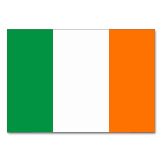 Patriottische tafelkaart met Vlag van Ierland Kaart (Achterkant)
