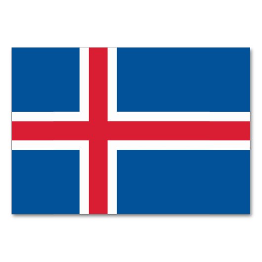 Patriottische tafelkaart met vlag van IJsland Kaart (Achterkant)