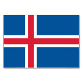 Patriottische tafelkaart met vlag van IJsland Kaart (Voorkant)