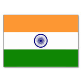 Patriottische tafelkaart met vlag van India Kaart (Voorkant)
