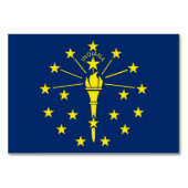 Patriottische tafelkaart met vlag van Indiana Kaart (Voorkant)