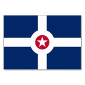 Patriottische tafelkaart met vlag van Indianapolis Kaart (Voorkant)