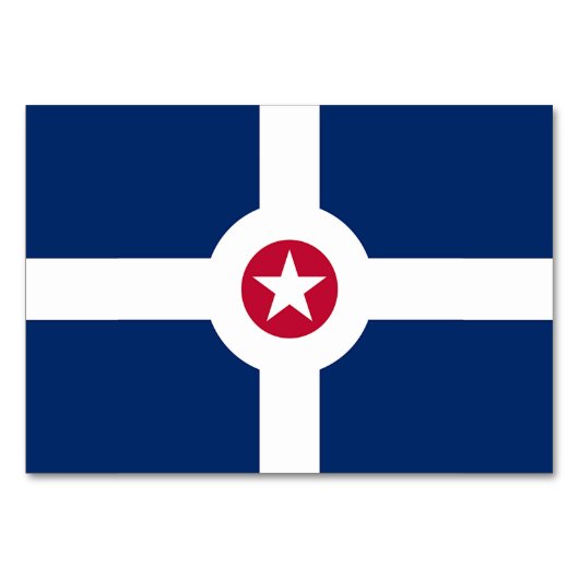 Patriottische tafelkaart met vlag van Indianapolis Kaart (Voorkant)