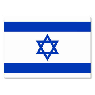 Patriottische tafelkaart met vlag van Israël Kaart