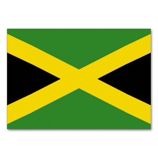 Patriottische tafelkaart met vlag van Jamaica Kaart (Achterkant)
