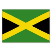 Patriottische tafelkaart met vlag van Jamaica Kaart (Voorkant)