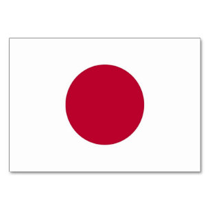 Patriottische tafelkaart met vlag van Japan Kaart