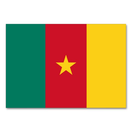 Patriottische tafelkaart met vlag van Kameroen Kaart (Achterkant)