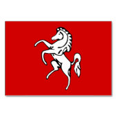 Patriottische tafelkaart met vlag van Kent, Engela Kaart (Achterkant)