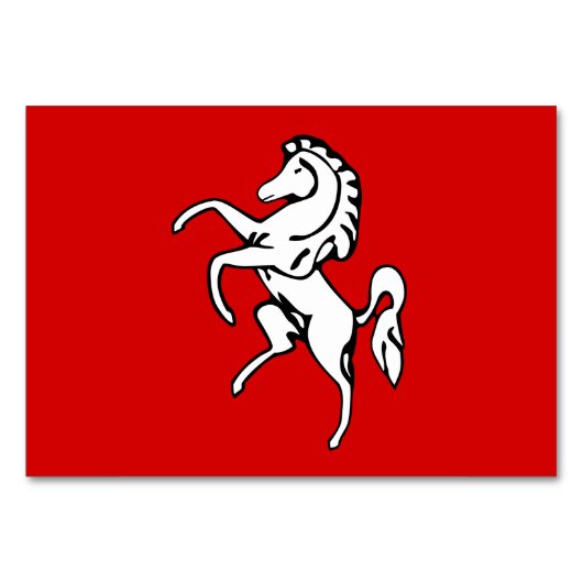 Patriottische tafelkaart met vlag van Kent, Engela Kaart (Voorkant)