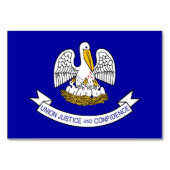 Patriottische tafelkaart met vlag van Louisiana Kaart (Voorkant)