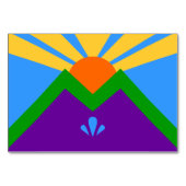 Patriottische tafelkaart met Vlag van Manitou Spri Kaart (Achterkant)