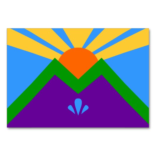 Patriottische tafelkaart met Vlag van Manitou Spri Kaart (Achterkant)