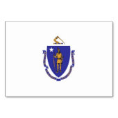 Patriottische tafelkaart met vlag van Massachusett Kaart (Voorkant)
