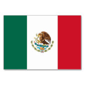 Patriottische tafelkaart met vlag van Mexico Kaart (Voorkant)