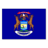 Patriottische tafelkaart met vlag van Michigan Kaart (Achterkant)