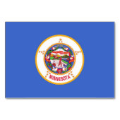Patriottische tafelkaart met vlag van Minnesota Kaart (Voorkant)
