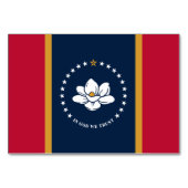 Patriottische tafelkaart met vlag van Mississippi Kaart (Achterkant)
