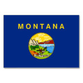 Patriottische tafelkaart met vlag van Montana Kaart (Achterkant)
