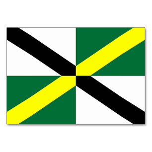 Patriottische tafelkaart met vlag van Monterey Kaart