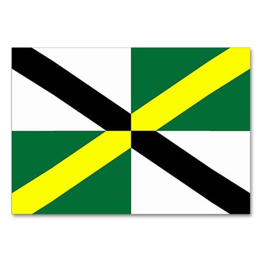 Patriottische tafelkaart met vlag van Monterey Kaart (Voorkant)