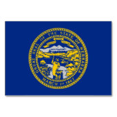 Patriottische tafelkaart met vlag van Nebraska Kaart (Achterkant)