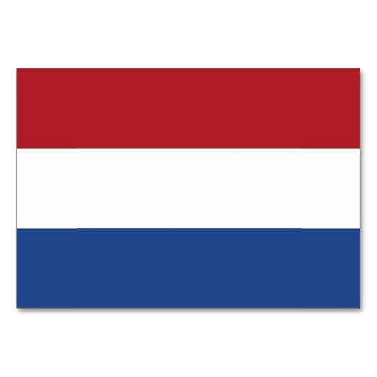 Patriottische tafelkaart met vlag van Nederland Kaart (Voorkant)