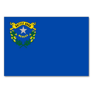 Patriottische tafelkaart met vlag van Nevada Kaart