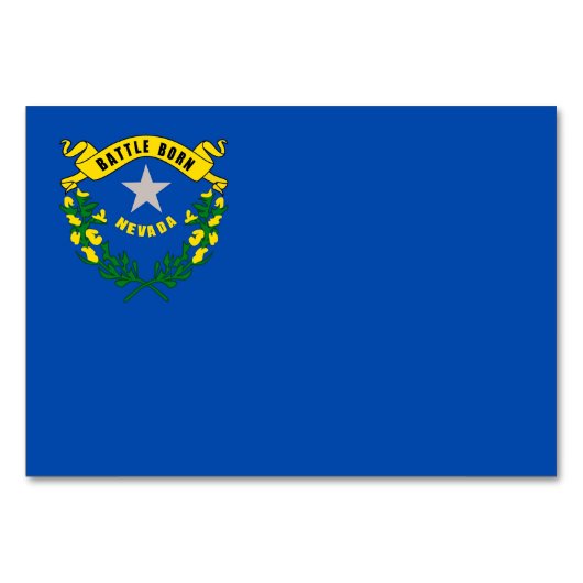 Patriottische tafelkaart met vlag van Nevada Kaart (Achterkant)