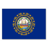 Patriottische tafelkaart met vlag van New Hampshir Kaart (Voorkant)