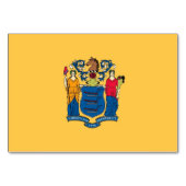 Patriottische tafelkaart met vlag van New Jersey Kaart (Achterkant)