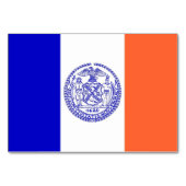 Patriottische tafelkaart met vlag van New York Cit Kaart (Achterkant)